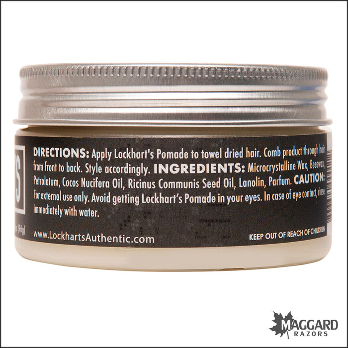 Lockhart's Oil Based Artisan Hair Pomade, 3.4oz - Heavy Hold