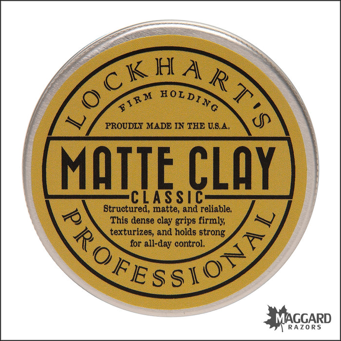 Lockhart's Professional Matte Clay Classic Firm Hold Pomade, 3.4oz