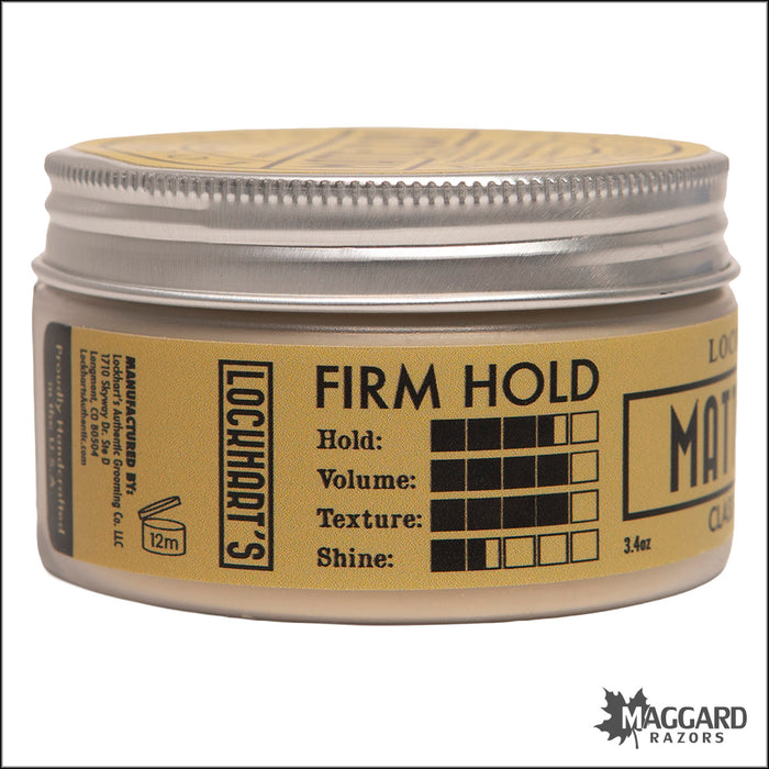 Lockhart's Professional Matte Clay Classic Firm Hold Pomade, 3.4oz