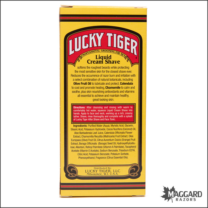 Lucky Tiger Liquid Shave Cream, 5oz