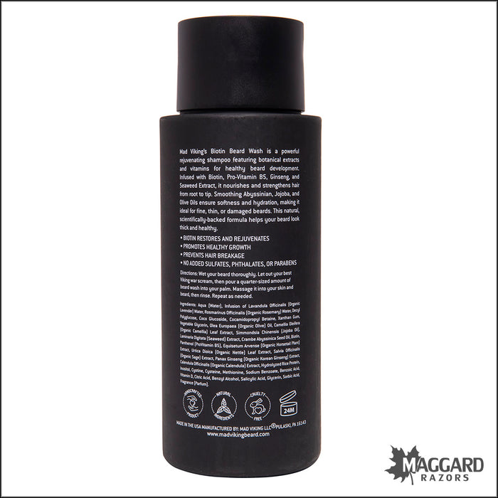 Mad Viking Beard Co. The Hollow Biotin Artisan Beard Wash, 8oz
