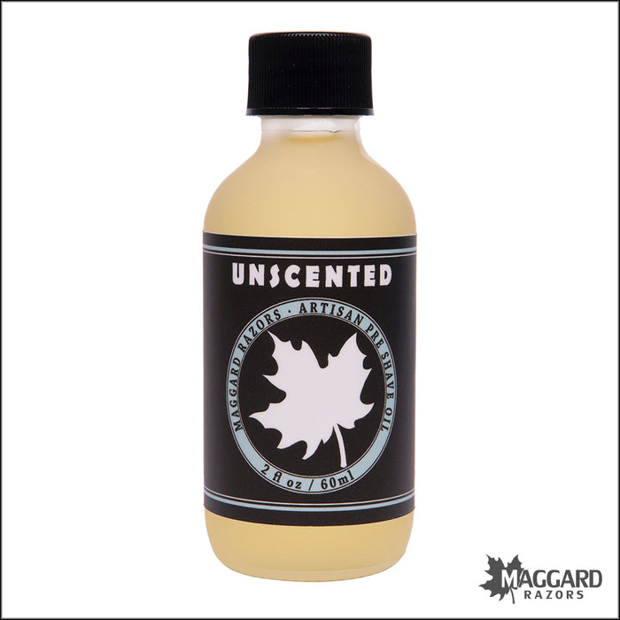 Maggard Razors Unscented Pre Shave Oil with Glycerin, 2oz