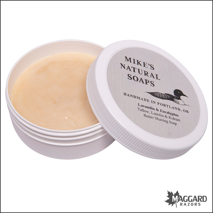 Mike's Natural Soaps Lavandin and Eucalyptus Artisan Shaving Soap, 5oz