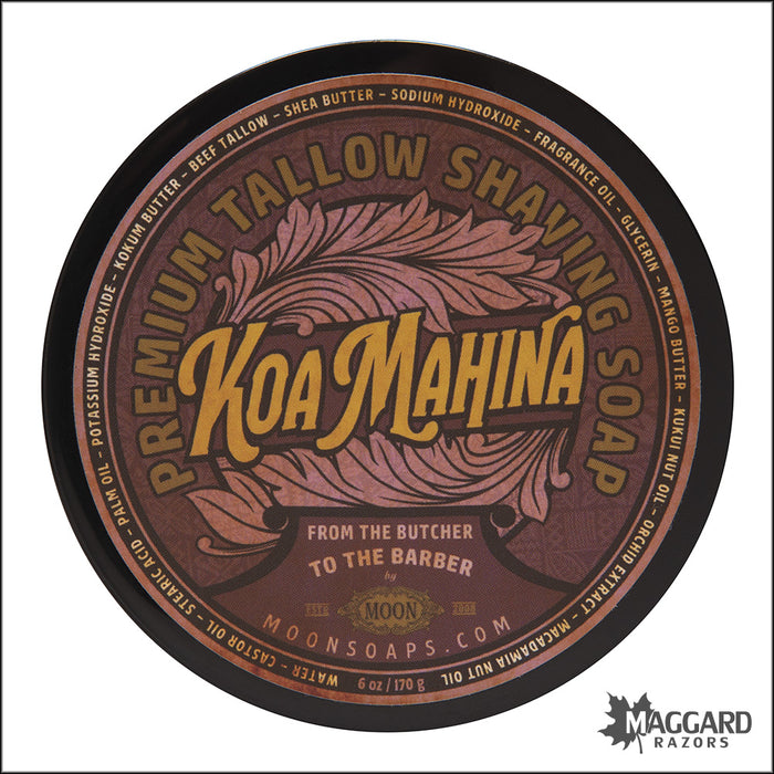 Moon Koa Mahina Artisan Shaving Soap, 6oz