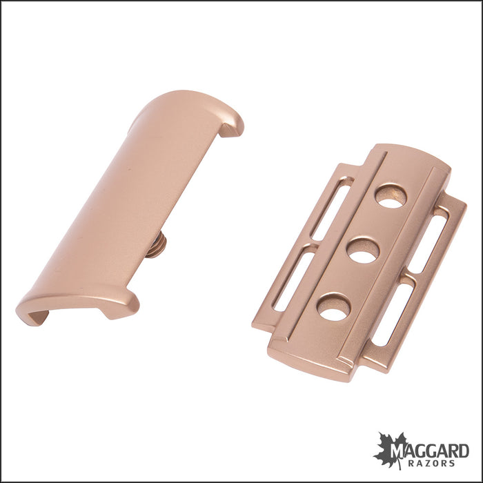 Muhle Companion Unisex Closed Comb DE Safety Razor, with Cord Hook - Rose Gold