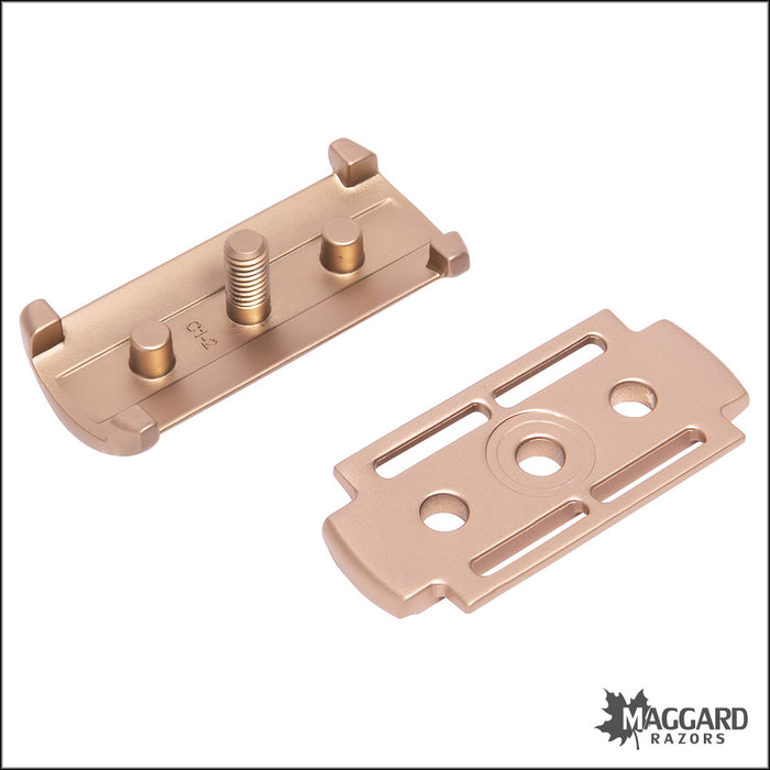 Muhle Companion Unisex Closed Comb DE Safety Razor, with Cord Hook - Rose Gold