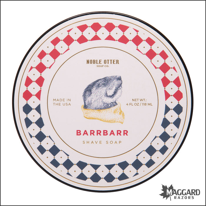 Noble Otter Soap Co. Barrbarr Shaving Soap, 4oz