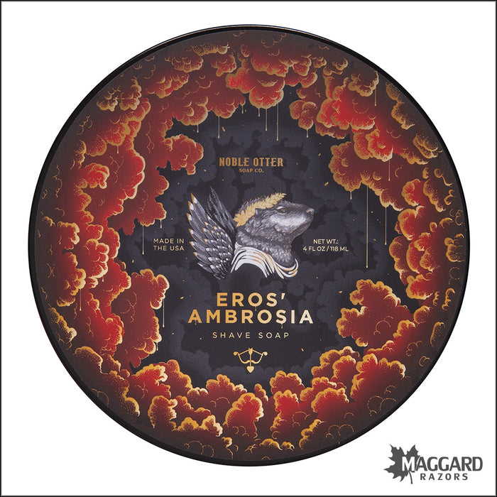 Noble Otter Soap Co. Eros’ Ambrosia Shaving Soap, 4oz - Seasonal Release