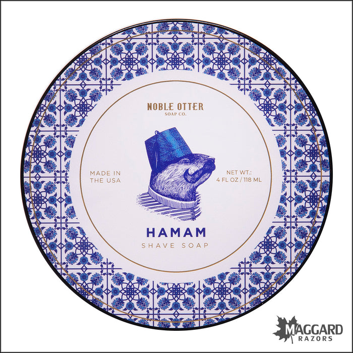 Noble Otter Soap Co. Hamam Artisan Shaving Soap, 4oz