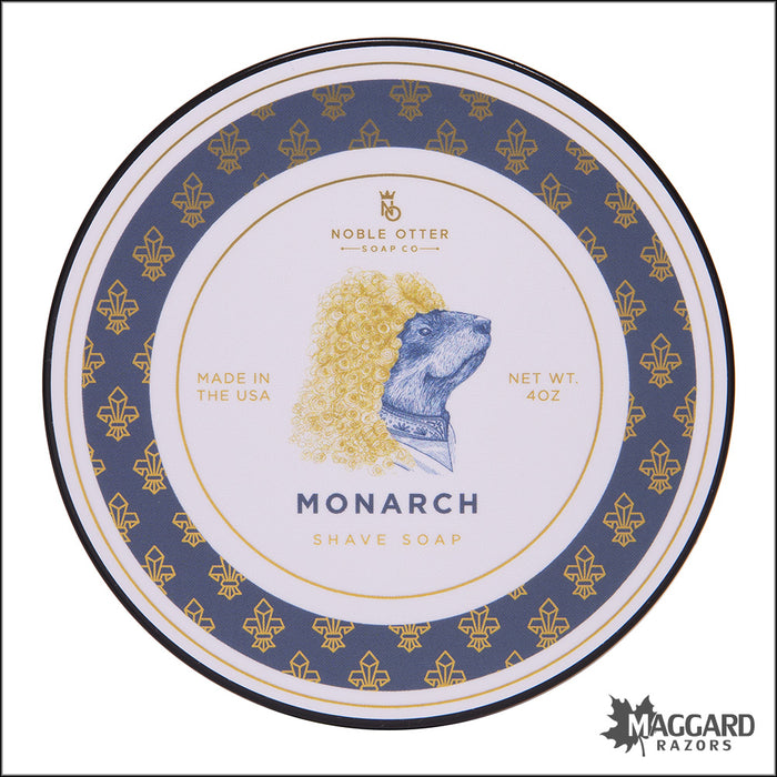 Noble Otter Soap Co. Monarch Artisan Shaving Soap, 4oz
