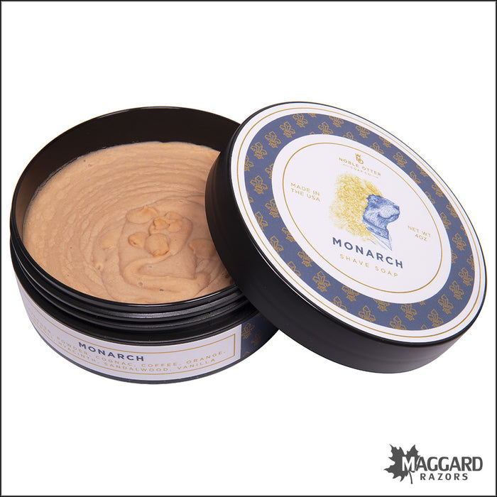 Noble Otter Soap Co. Monarch Artisan Shaving Soap, 4oz