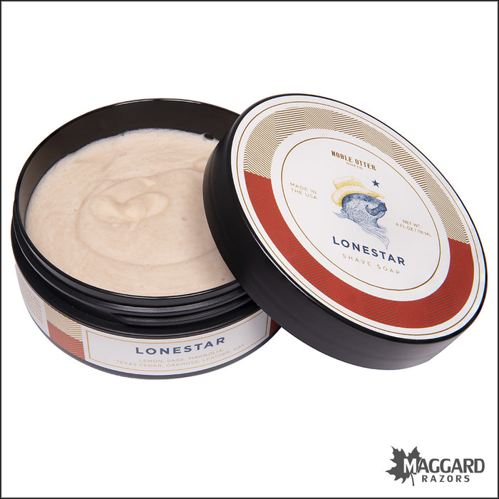 Noble Otter Soap Co. Lonestar Artisan Shaving Soap, 4oz