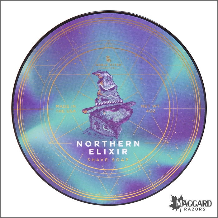 Noble Otter Soap Co. Northern Elixer Artisan Shaving Soap, 4oz