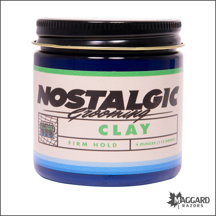 Nostalgic Grooming Pineapple Cilantro Firm Hold Clay Water Based Pomade, 4oz