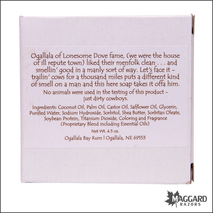 Ogallala Bay Rum and Sandalwood Bath Shampoo Bar, 4.5oz