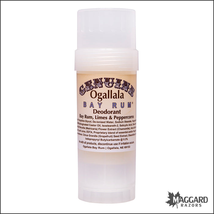 Ogallala Bay Rum, Limes and Peppercorns Deodorant Stick, 2.5oz