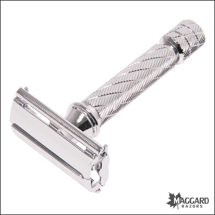 Parker 87R Chrome Handle Butterfly TTO Closed Comb DE Safety Razor