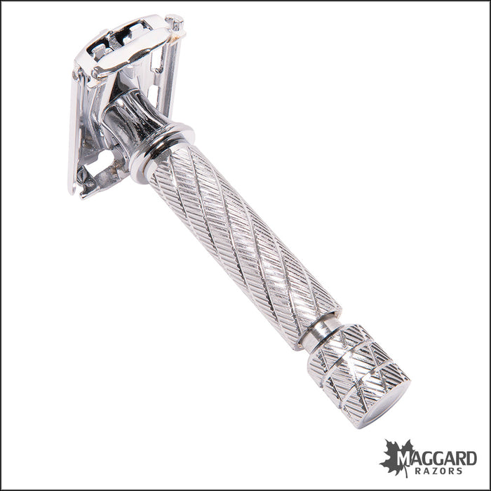 Parker 87R Chrome Handle Butterfly TTO Closed Comb DE Safety Razor