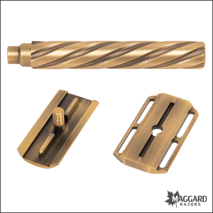 Parker Flight CNC Machined All Brass Double Edge Safety Razor
