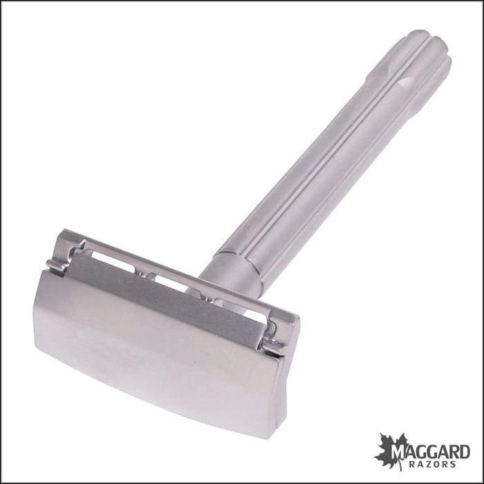 Parker SoloEdge Two Piece Single Edge Safety Razor, Satin Finish