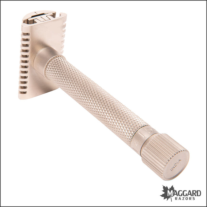 Parker Variant Open Comb Adjustable DE Safety Razor, Satin Chrome