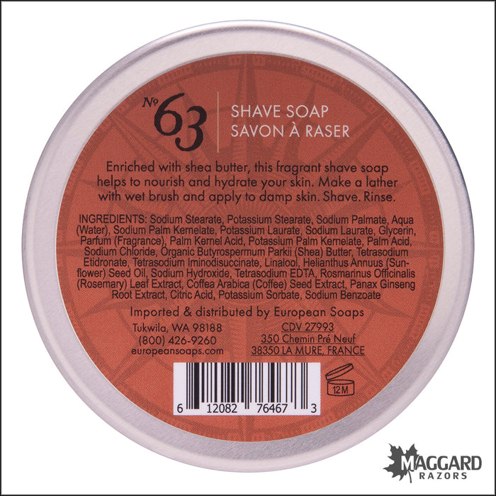 Pré de Provence No. 63 Shaving Soap, 150g