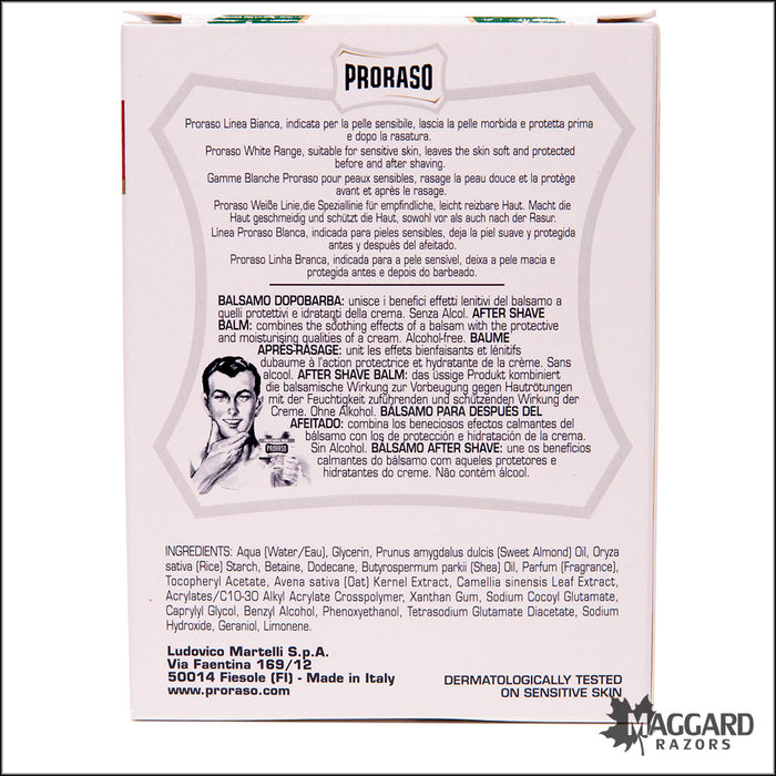 Proraso Green Tea and Oatmeal Aftershave Balm, 100ml