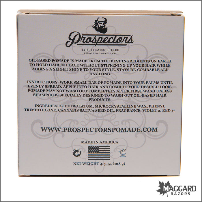 Prospectors Crude Oil Medium Hold Medium Shine Oil Based Hair Pomade, 4.5oz