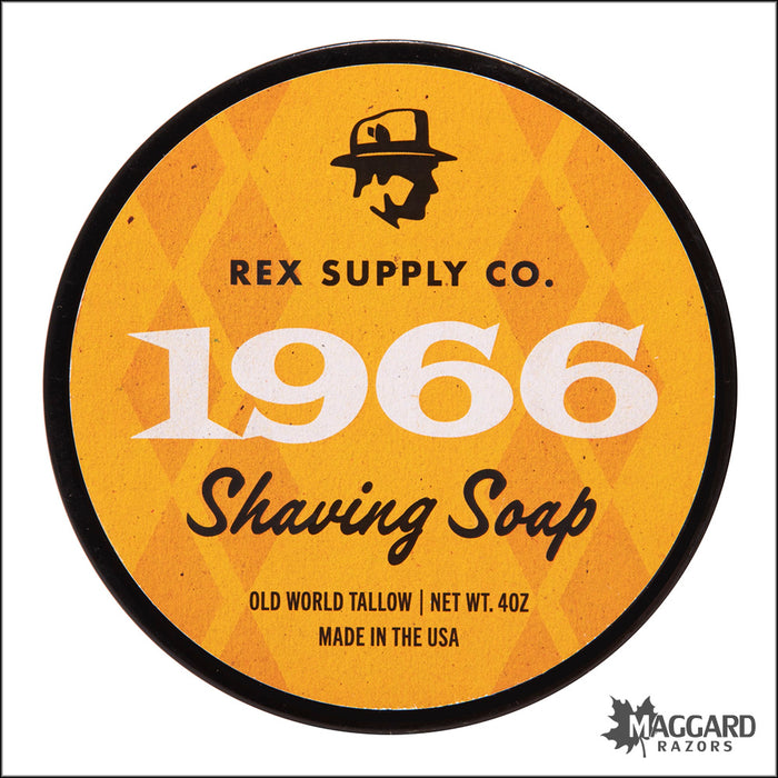 Rex Supply Co. 1966 Old World Tallow Shaving Soap, 4oz
