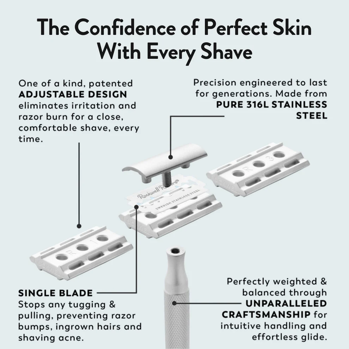 Rockwell Razors 6S Adjustable Stainless Steel DE Safety Razor