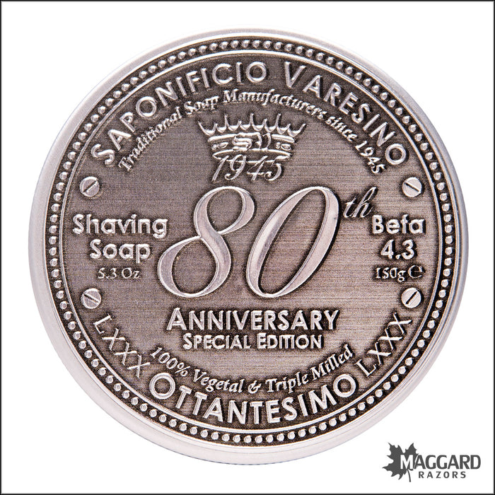 Saponificio Varesino 80th Anniversary Special Edition Shaving Soap, 150g - Beta 4.3