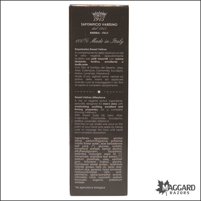 Saponificio Varesino Desert Vetiver Aftershave Splash, 125ml - Special Edition
