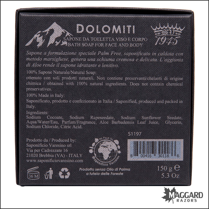 Saponificio Varesino Dolomiti Bath Soap, 150g