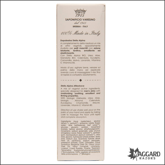Saponificio Varesino Stella Alpina Aftershave Splash, 125ml