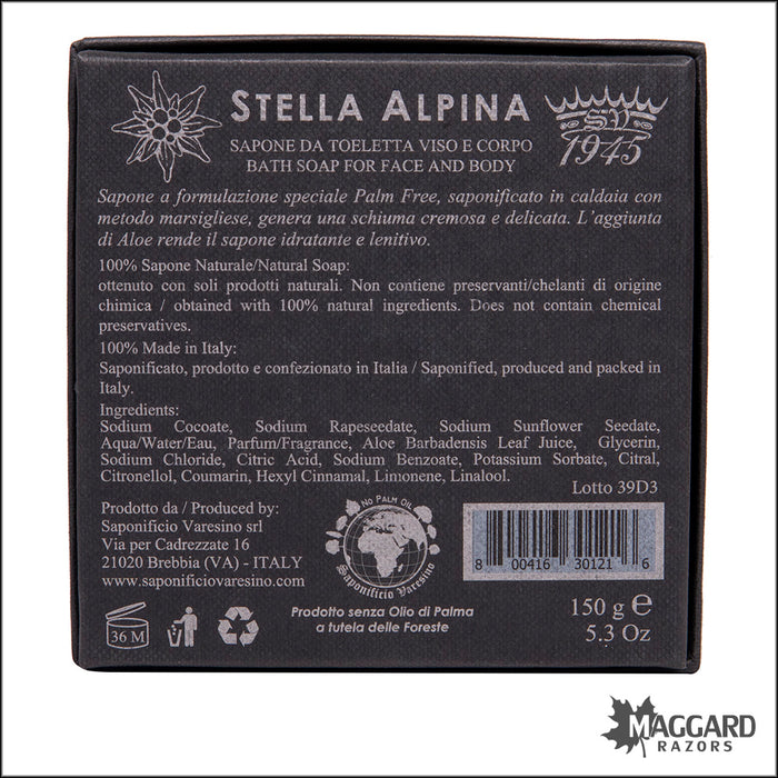 Saponificio Varesino Stella Alpina Bath Soap, 150g