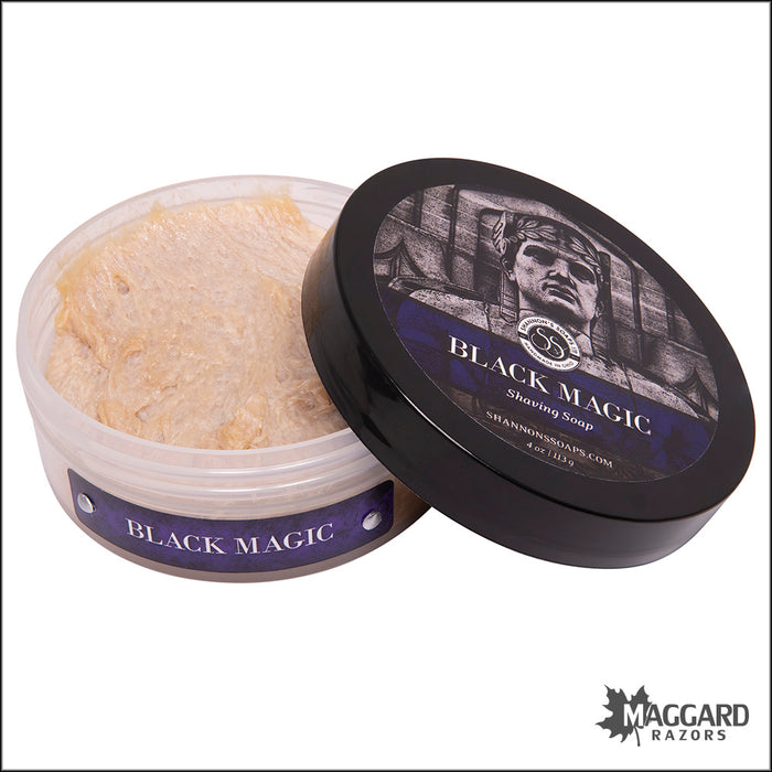 Shannon's Soaps Black Magic Tallow Shaving Soap, 4oz