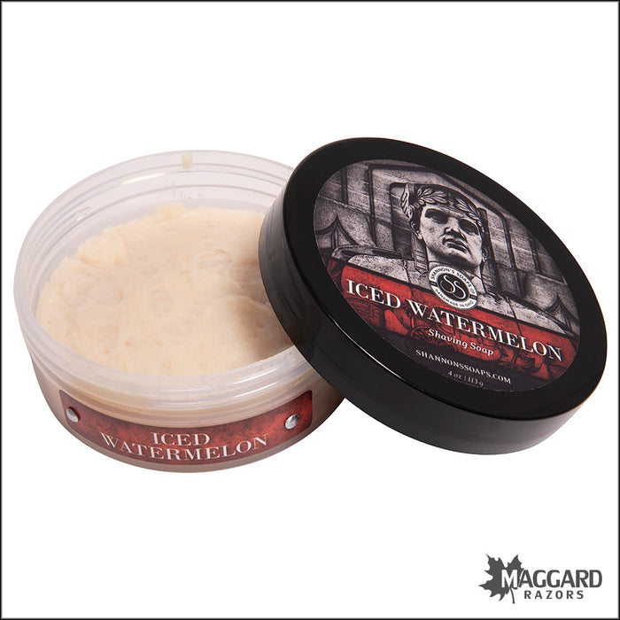 Shannon's Soaps Iced Watermelon Tallow Shaving Soap, 4oz