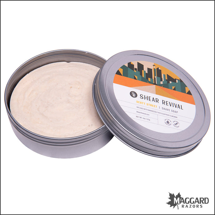 Shear Revival Orange and Oakmoss - Scott Street Shave Soap, 4oz
