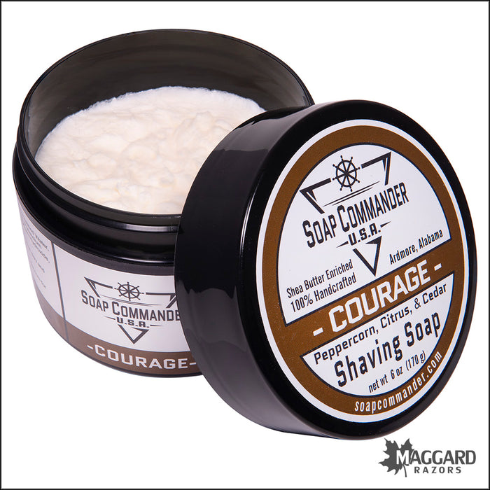 Soap Commander Courage Artisan Shaving Soap, 6oz
