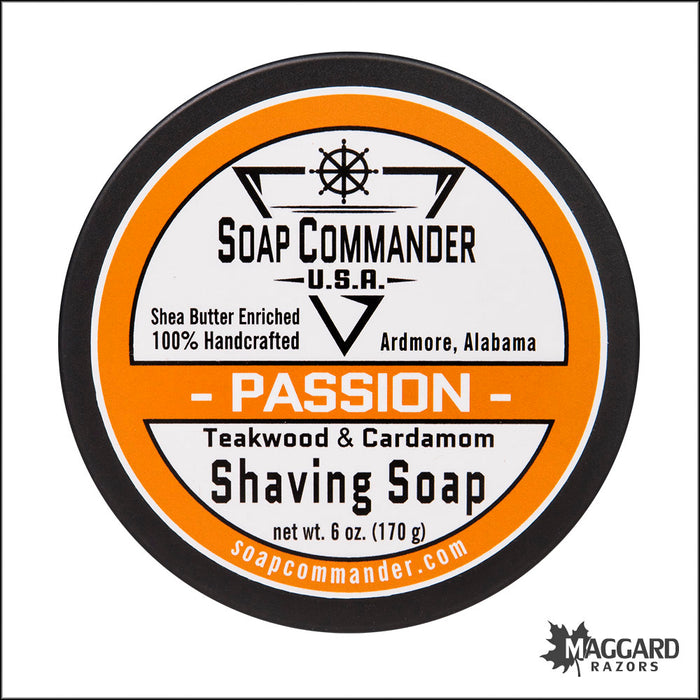 Soap Commander Passion Artisan Shaving Soap, 6oz