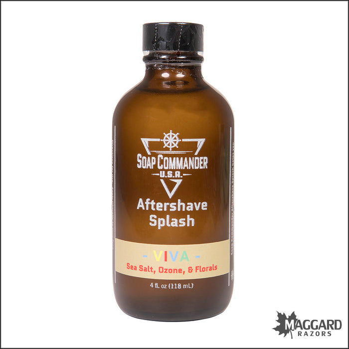Soap Commander Viva Artisan Aftershave Splash, 4oz