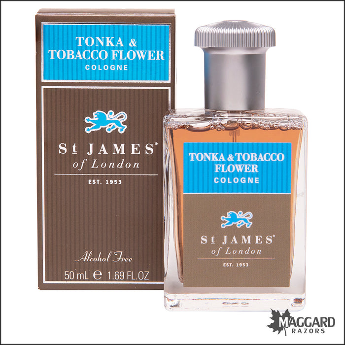 St James of London Tonka and Tobacco Flower Cologne, 50ml - Alcohol Free