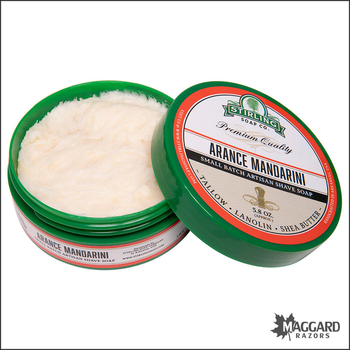 Stirling Soap Co. Arance Mandarini Shaving Soap, 5.8oz - Seasonal Release