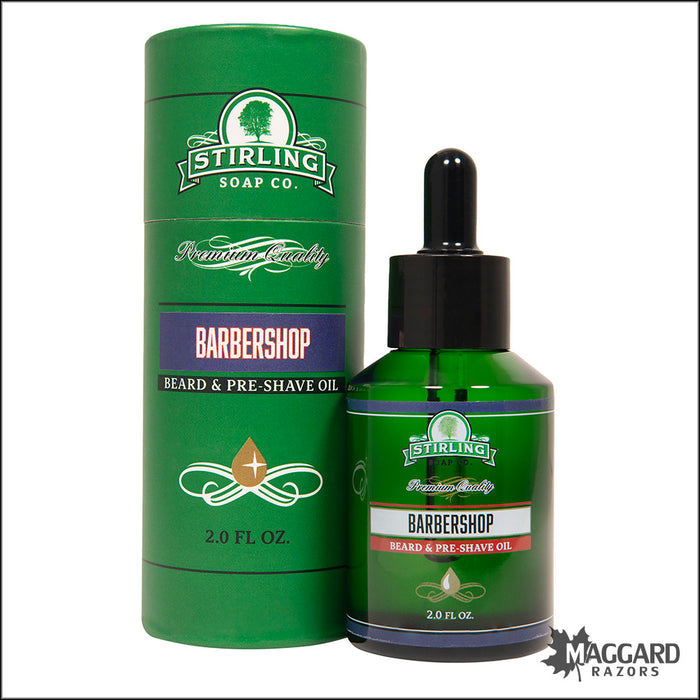 Stirling Soap Co. Barbershop Beard and Pre-Shave Oil, 2oz