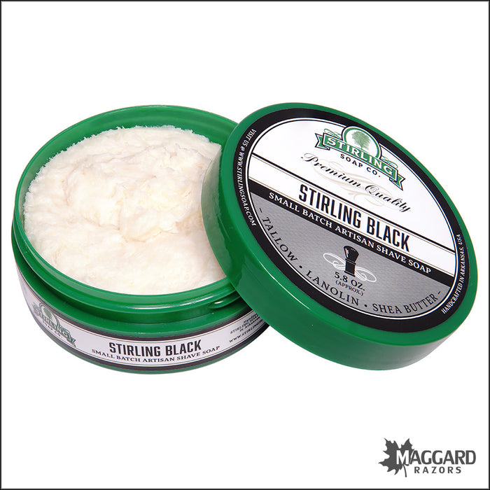 Stirling Soap Co. Stirling Black Shaving Soap, 5.8oz - Seasonal Release