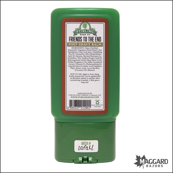 Stirling Soap Co. Friends to the End Aftershave Balm, 4oz - Special Edition