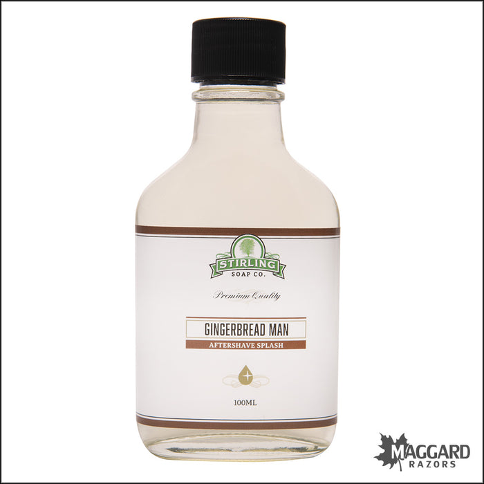 Stirling Soap Co. Gingerbread Man Aftershave Splash, 100ml - Seasonal Release