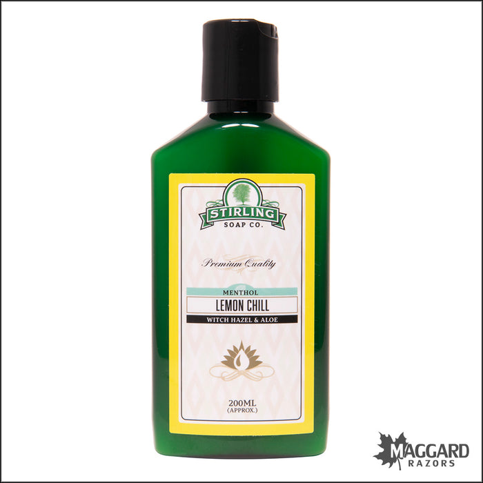 Stirling Soap Co. Lemon Chill Witch Hazel and Aloe Aftershave, 200ml