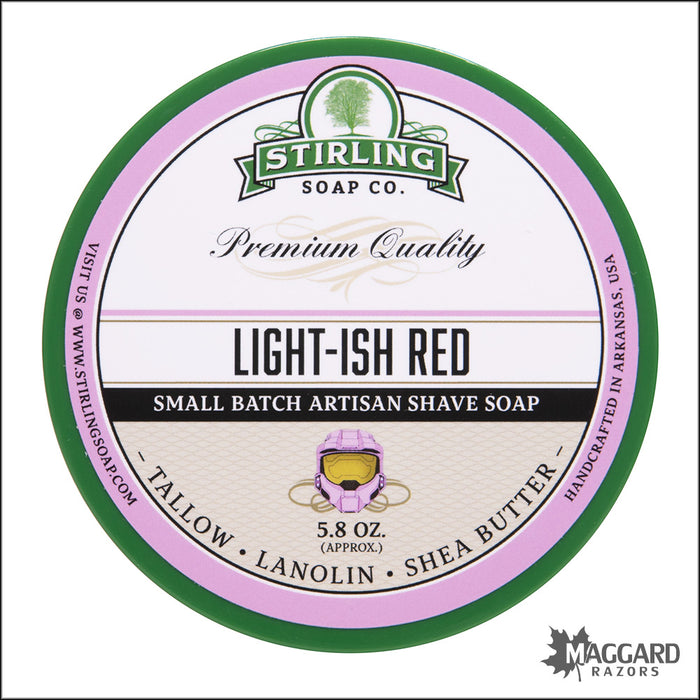 Stirling Soap Co. Light-ish Red Shaving Soap, 5.8oz - Seasonal Release