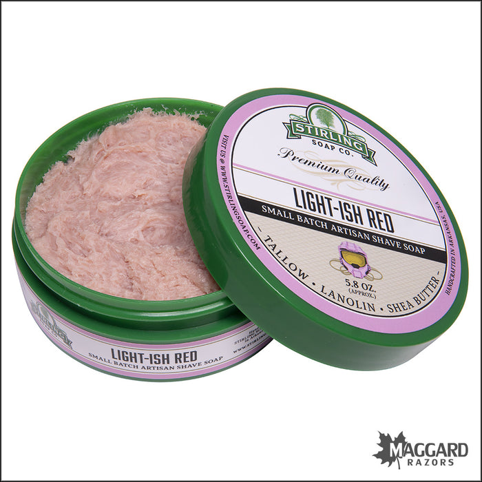 Stirling Soap Co. Light-ish Red Shaving Soap, 5.8oz - Seasonal Release
